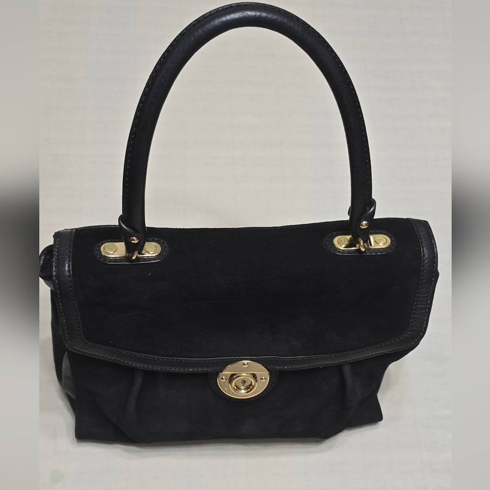 Marc Jacobs Black Suede Top-Handle Shoulder Bag - Picture 4 of 17